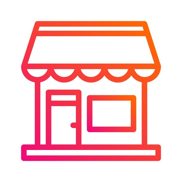 Ilustración del diseño del icono vectorial de la tienda