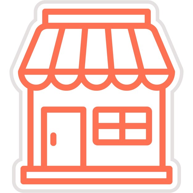 Ilustración del diseño del icono vectorial de la tienda