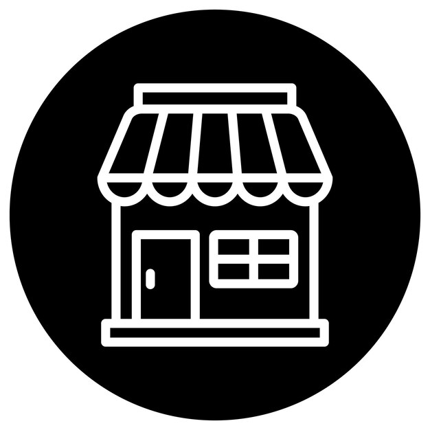 Ilustración del diseño del icono vectorial de la tienda