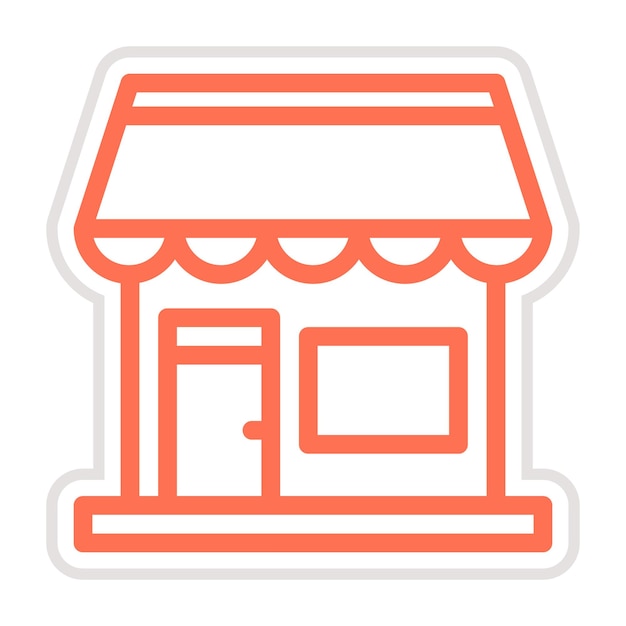 Ilustración del diseño del icono vectorial de la tienda
