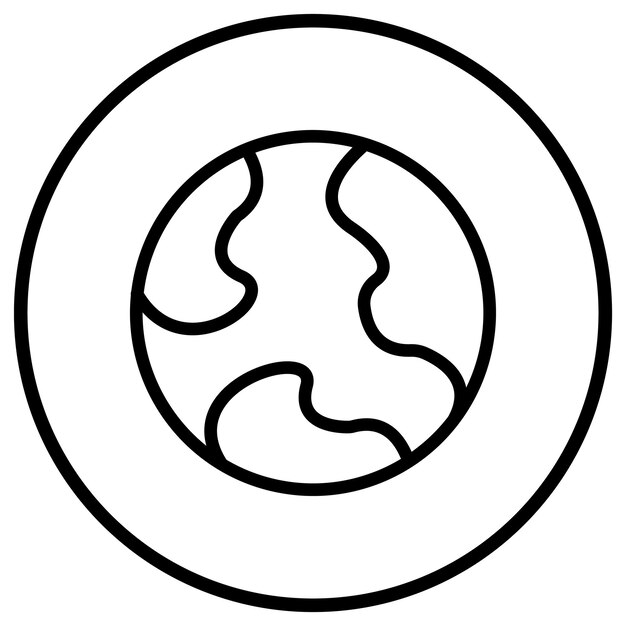 Ilustración del diseño del icono vectorial de la Tierra