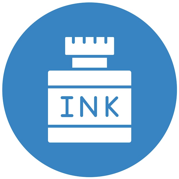Ilustración del diseño del icono vectorial de tinta