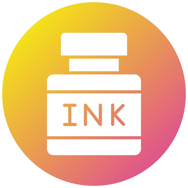 Ilustración del diseño del icono vectorial de tinta