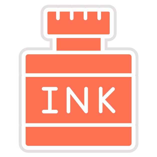 Ilustración del diseño del icono vectorial de tinta