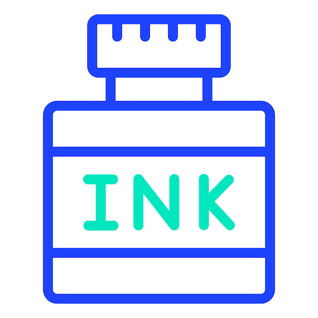 Ilustración del diseño del icono vectorial de tinta