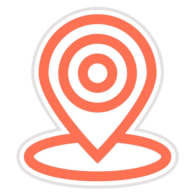 Ilustración del diseño del icono vectorial del titular de lugar
