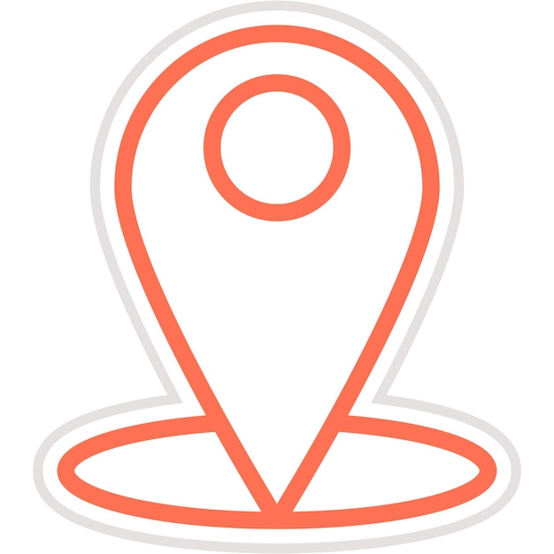 Ilustración del diseño del icono vectorial del titular de lugar