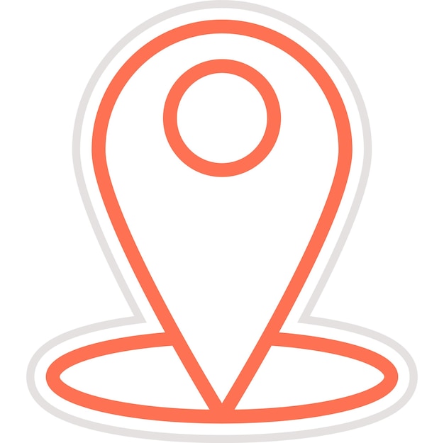Ilustración del diseño del icono vectorial del titular de lugar