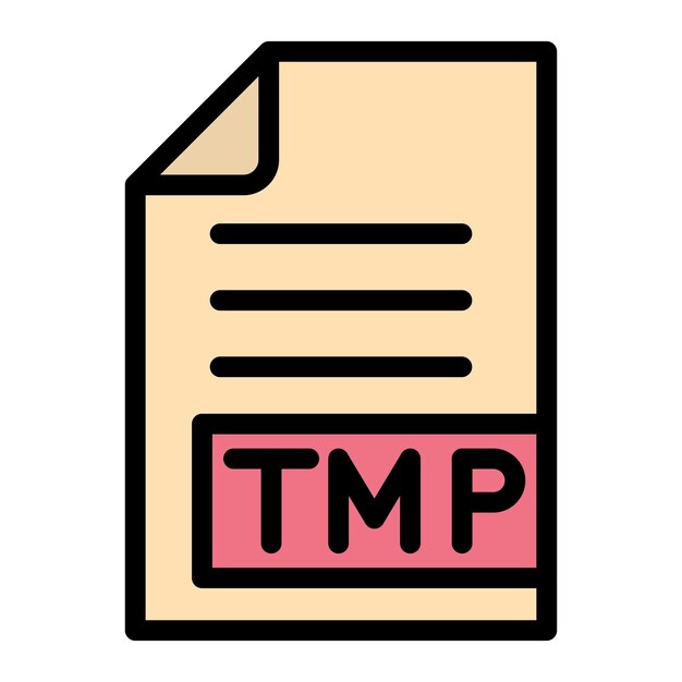 Ilustración del diseño del icono vectorial de TMP