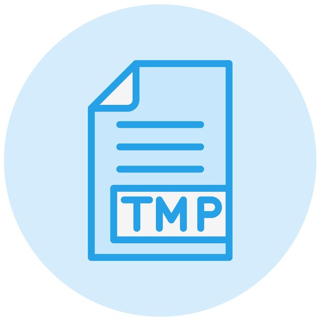 Ilustración del diseño del icono vectorial de TMP
