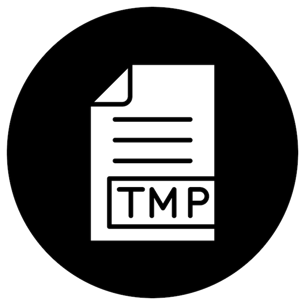 Ilustración del diseño del icono vectorial de TMP