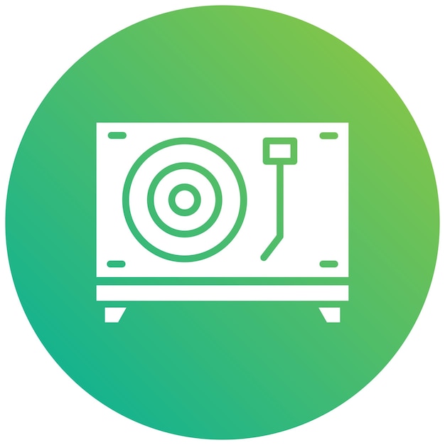 Vector ilustración del diseño del icono vectorial del tocadiscos