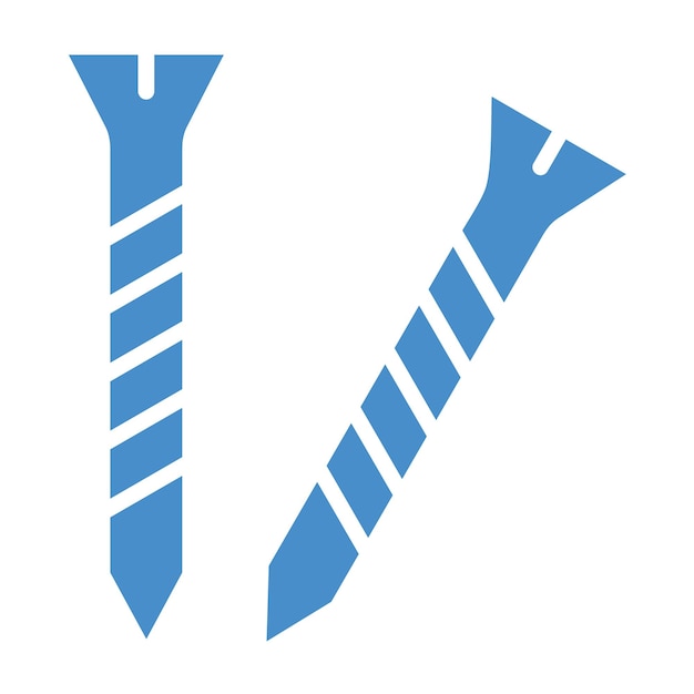 Ilustración del diseño del icono vectorial de los tornillos