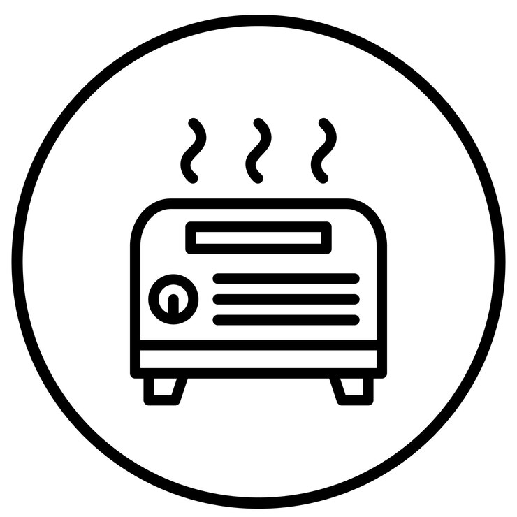 Vector ilustración del diseño del icono vectorial de la tostadora