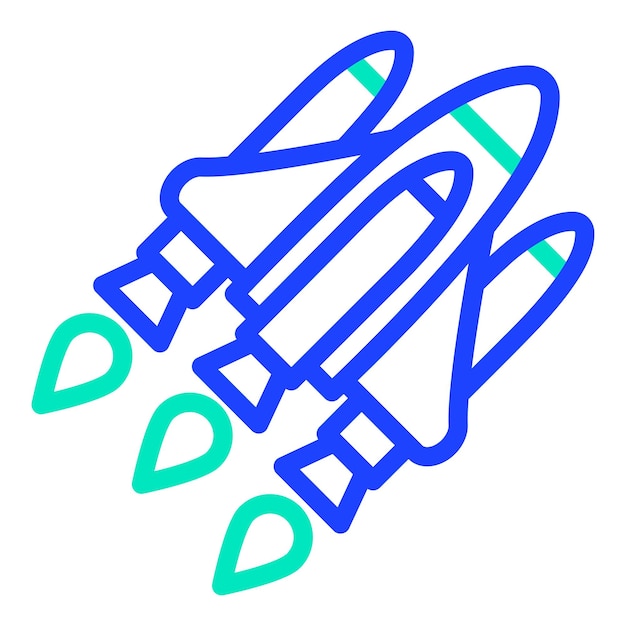 Ilustración del diseño del icono vectorial del transbordador espacial