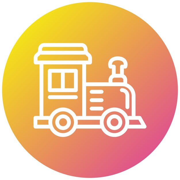 Ilustración del diseño del icono vectorial del tren de juguete