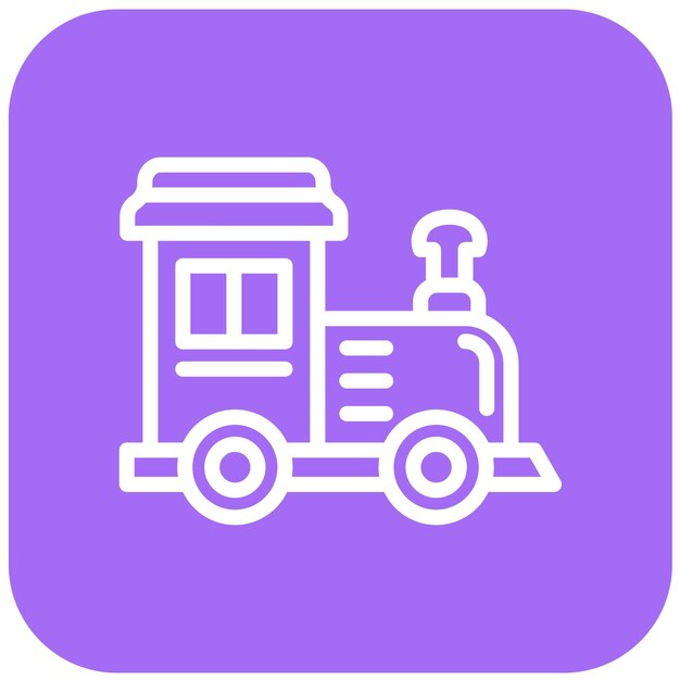 Ilustración del diseño del icono vectorial del tren de juguete