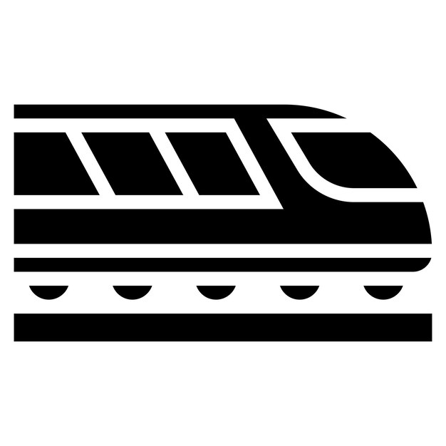 Ilustración del diseño del icono vectorial del tren