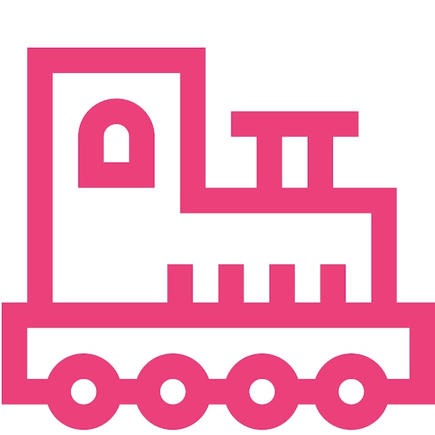 Ilustración del diseño del icono vectorial del tren