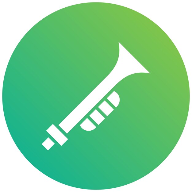 Ilustración del diseño del icono vectorial de la trompeta