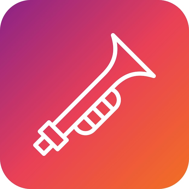 Ilustración del diseño del icono vectorial de la trompeta