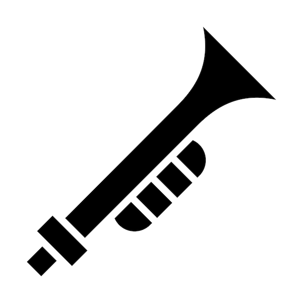 Ilustración del diseño del icono vectorial de la trompeta
