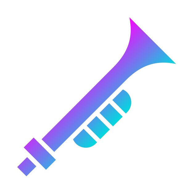 Ilustración del diseño del icono vectorial de la trompeta