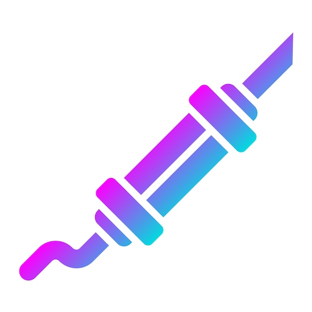 Ilustración del diseño del icono vectorial del tubo de escape