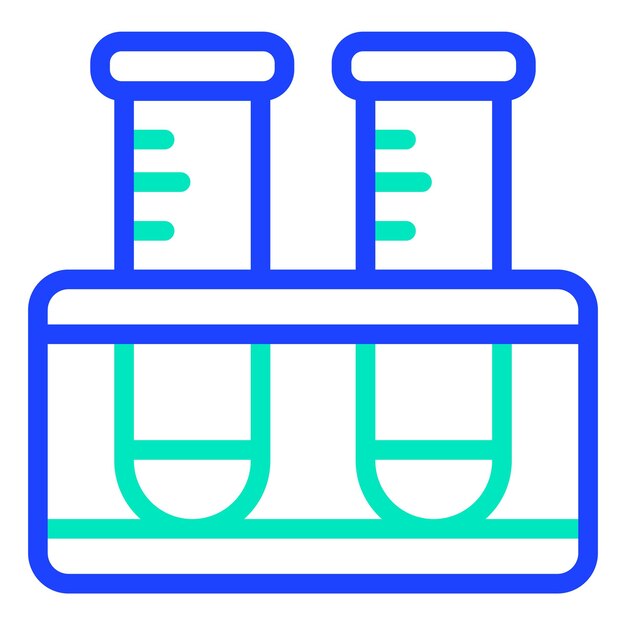 Ilustración del diseño del icono vectorial de los tubos de ensayo