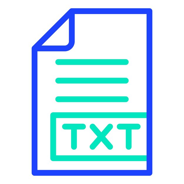Ilustración del diseño del icono vectorial TXT