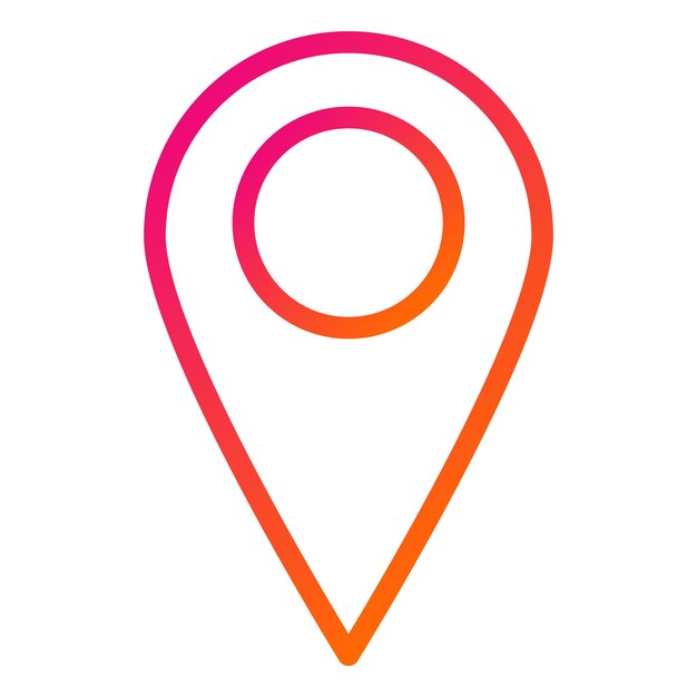 Ilustración del diseño del icono vectorial de ubicación