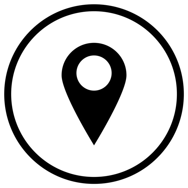 Ilustración del diseño del icono vectorial de ubicación