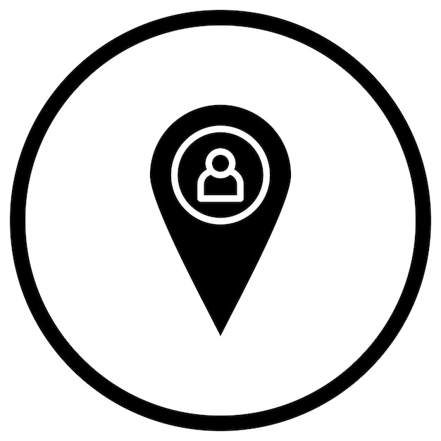 Ilustración del diseño del icono vectorial de ubicación