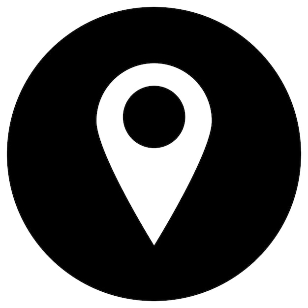 Ilustración del diseño del icono vectorial de ubicación