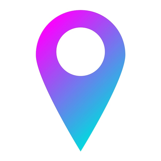 Ilustración del diseño del icono vectorial de ubicación