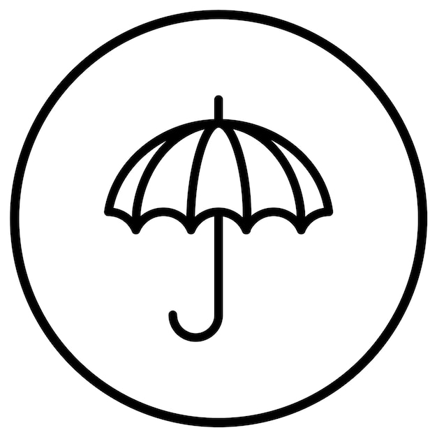 Ilustración del diseño del icono vectorial de Umberella
