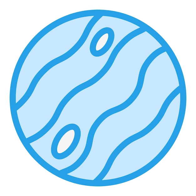 Ilustración del diseño del icono vectorial de Urano