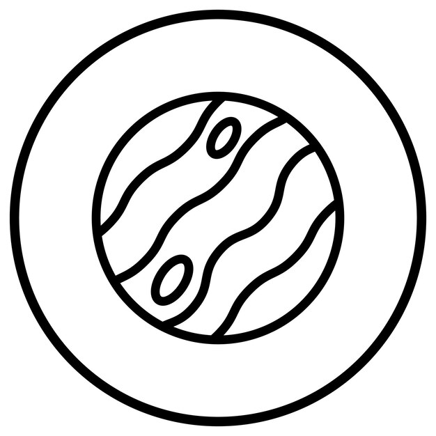 Ilustración del diseño del icono vectorial de Urano