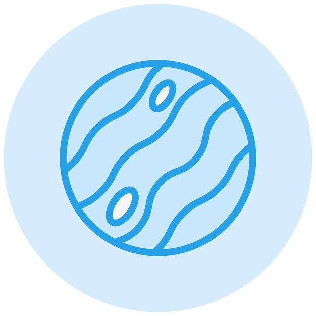 Ilustración del diseño del icono vectorial de Urano