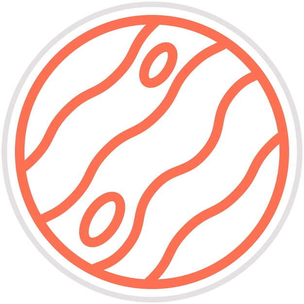 Ilustración del diseño del icono vectorial de Urano