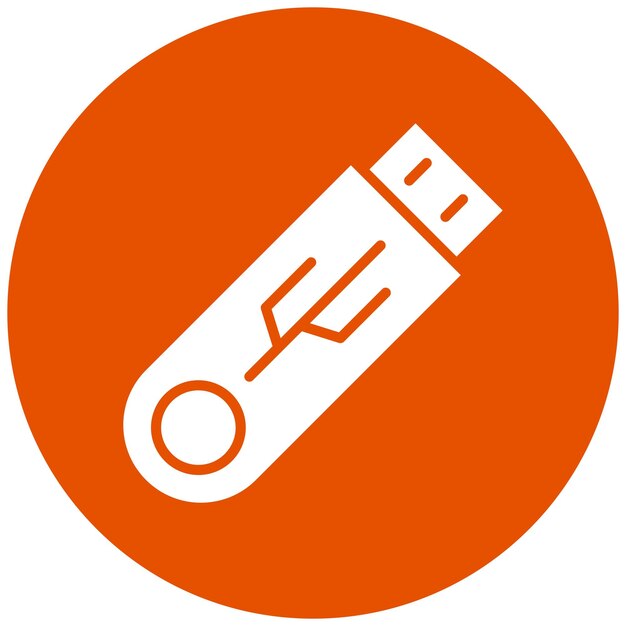Ilustración del diseño del icono vectorial de USB