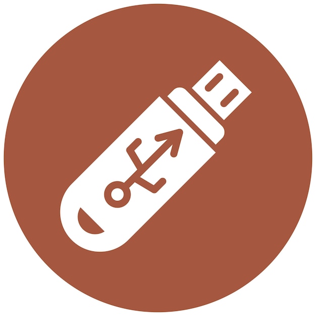 Ilustración del diseño del icono vectorial de USB
