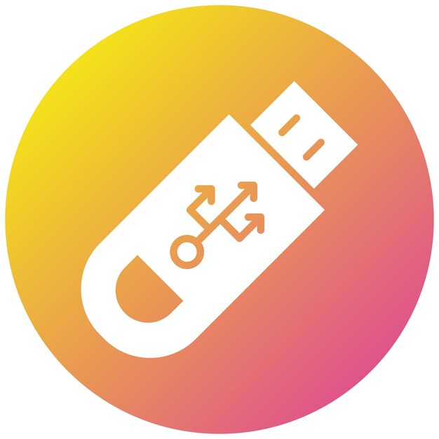 Ilustración del diseño del icono vectorial de USB