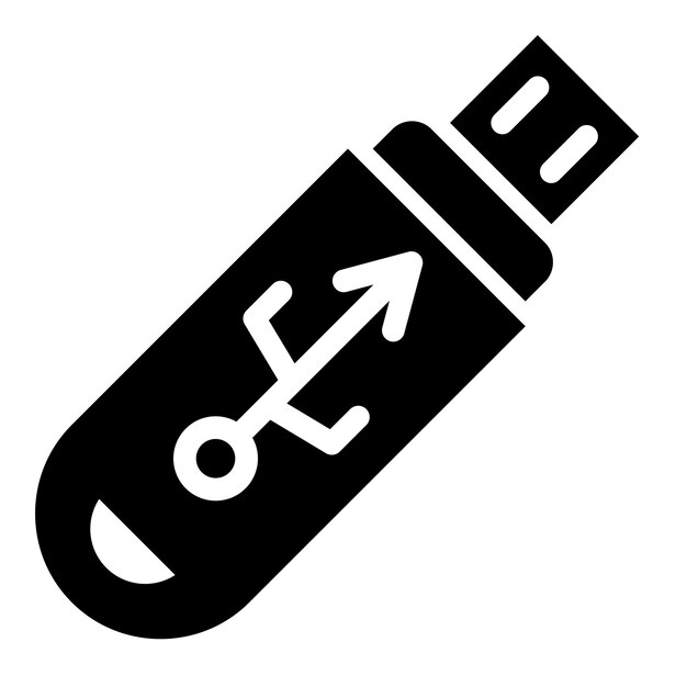 Ilustración del diseño del icono vectorial de USB
