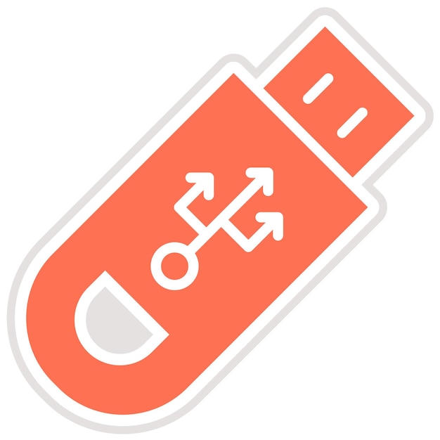 Ilustración del diseño del icono vectorial de USB