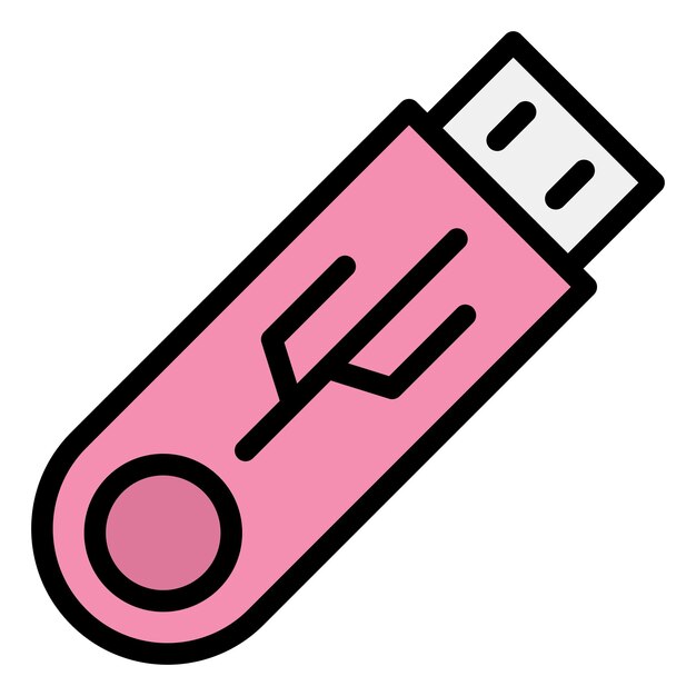 Ilustración del diseño del icono vectorial de USB