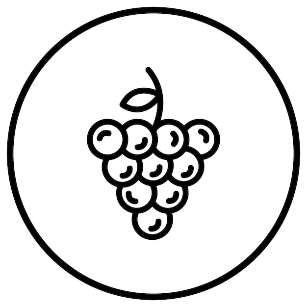 Ilustración del diseño del icono vectorial de las uvas