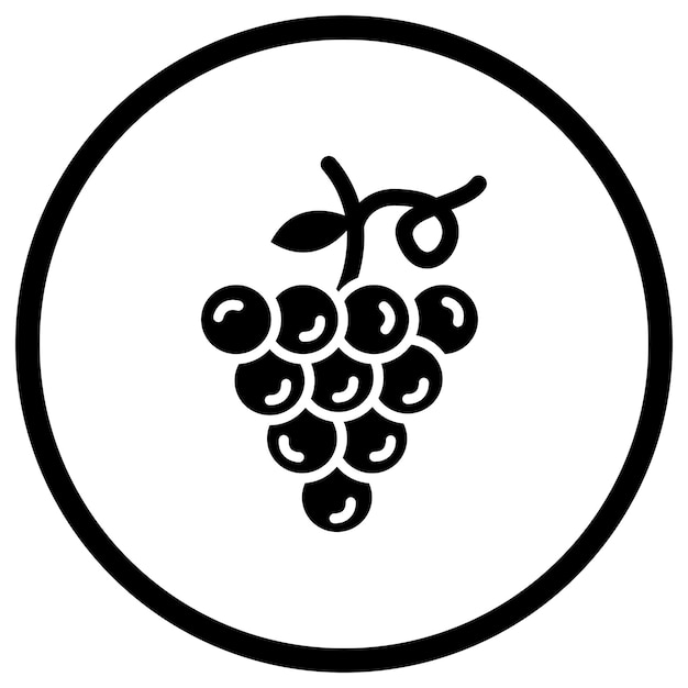Ilustración del diseño del icono vectorial de las uvas