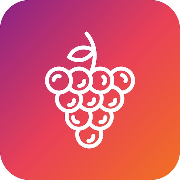 Ilustración del diseño del icono vectorial de las uvas