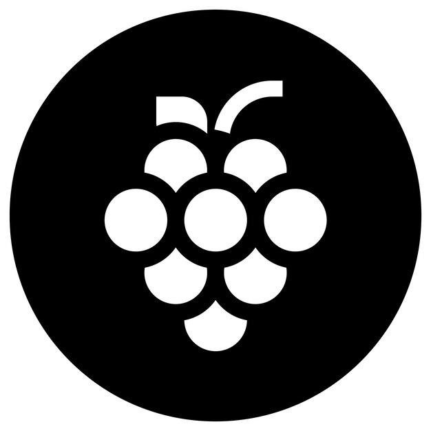 Ilustración del diseño del icono vectorial de las uvas